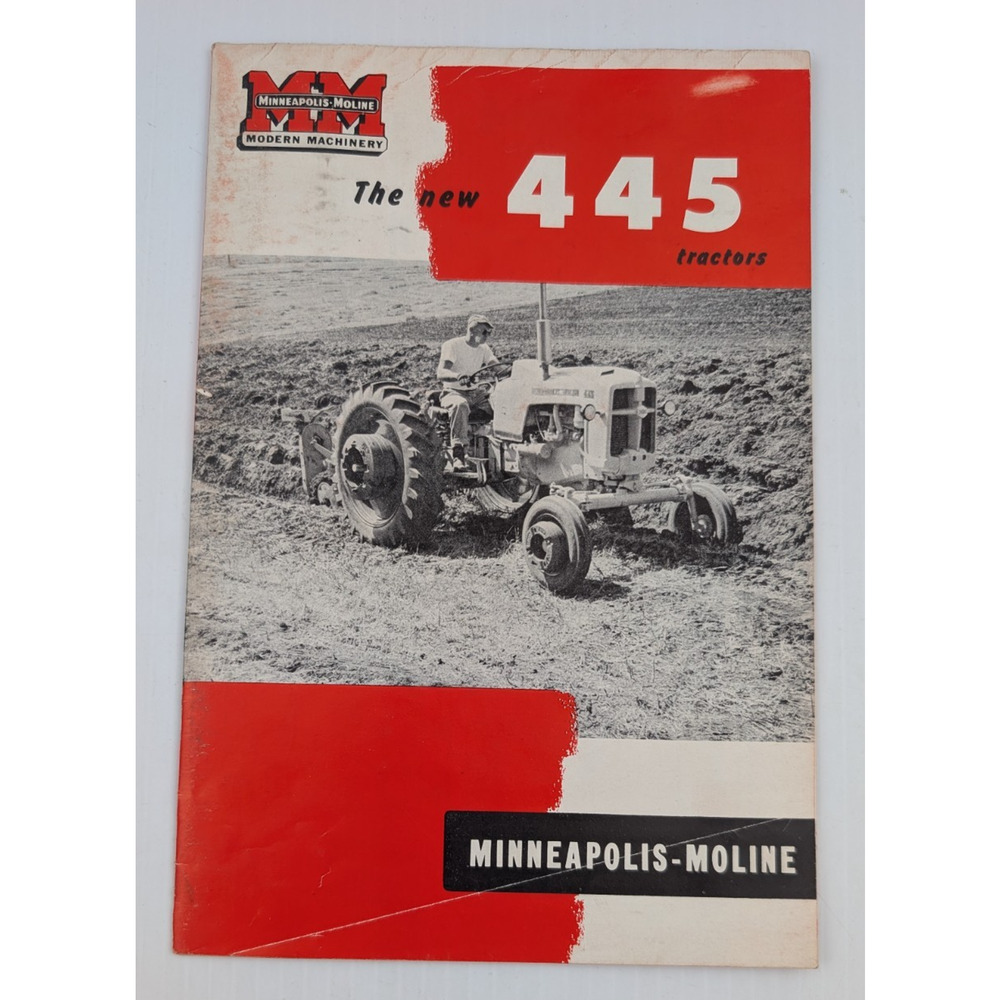 Minneapolis Moline MM 445 Tractor Advertising Sales Brochure Booklet